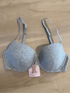 Savage X Fenty Light Heather Gray Padded T-Shirt Bra